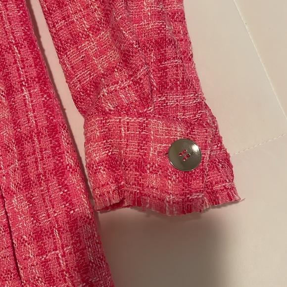 Zara Tweed Textured Woven Plaid Overshirt - Picture 6 of 6